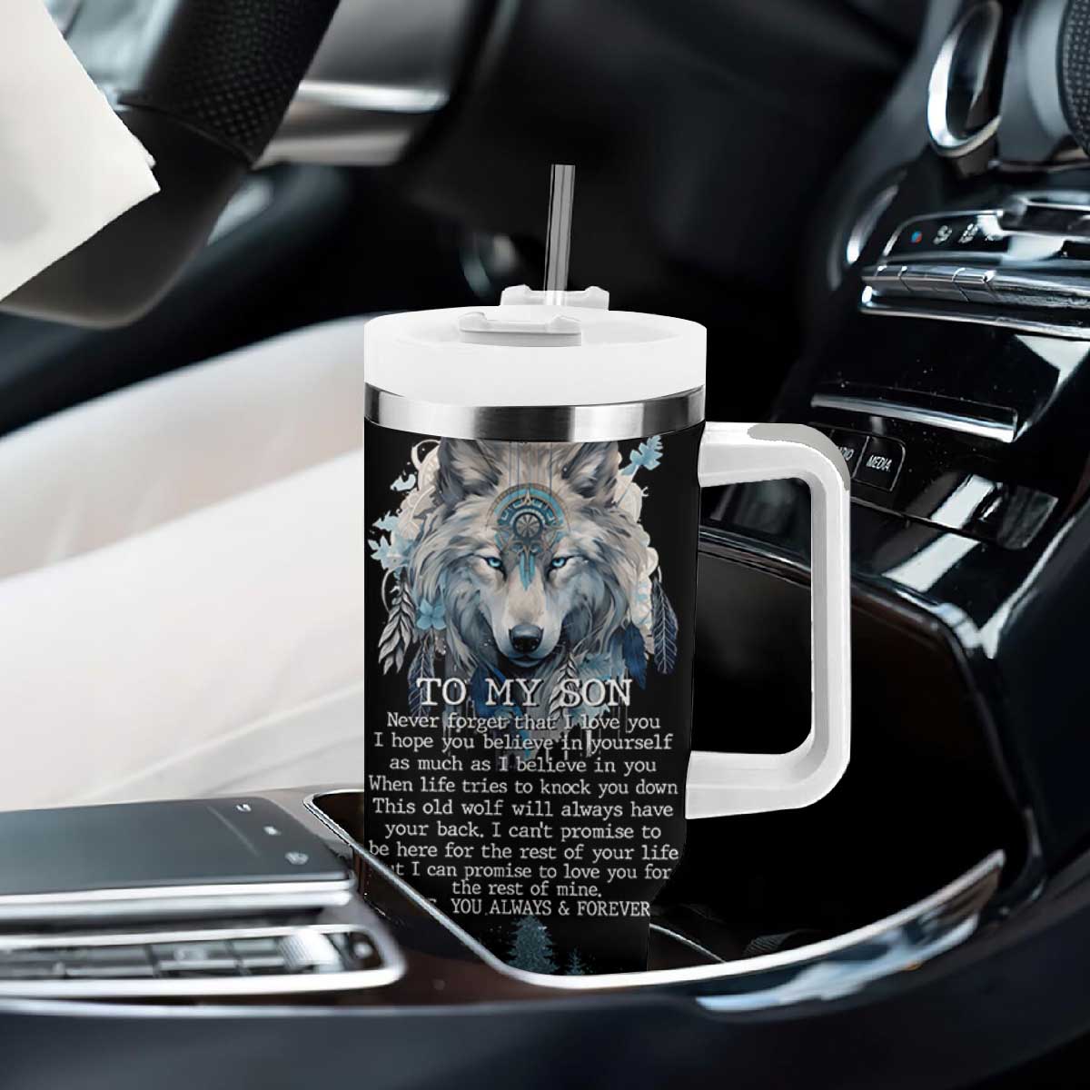 To My Son I Love You Tumbler With Handle Graduation Christmas Birthday Gifts For Grown Son From Mom Dad TB10 Print Your Wear