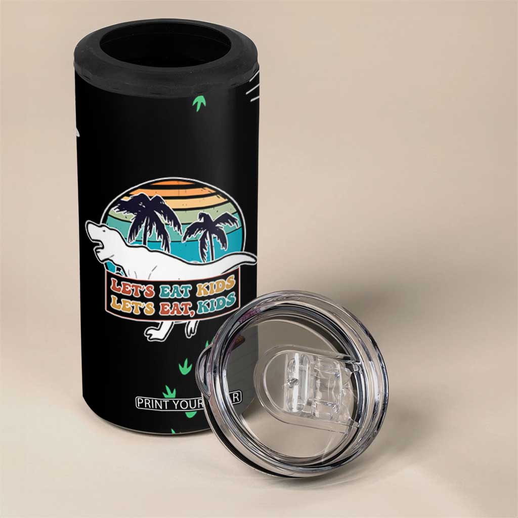 Grammar English Teacher 4 in 1 Can Cooler Tumbler Funny Dinosaurs Punctuation Saves Lives Lets Eat Kids TB10 Print Your Wear