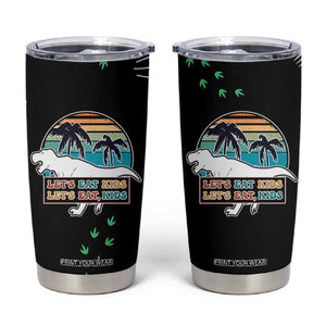 Grammar English Teacher Tumbler Cup Funny Dinosaurs Punctuation Saves Lives Lets Eat Kids TB10 Black Print Your Wear