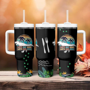 Grammar English Teacher Tumbler With Handle Funny Dinosaurs Punctuation Saves Lives Lets Eat Kids TB10 Print Your Wear