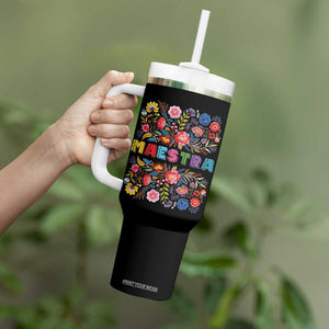 Maestra Bilingue Teacher Tumbler With Handle Cinco De Mayo Spanish Mexican Teacher In Spansish TB10 Print Your Wear