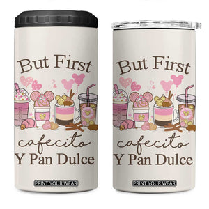 Cafecito & Chisme 4 in 1 Can Cooler Tumbler Concha Pun Gift Mexican Themed Gifts in Spanish TB10 One Size: 16 oz Beige Print Your Wear