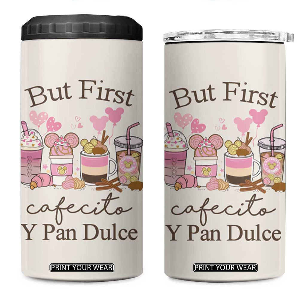 Cafecito & Chisme 4 in 1 Can Cooler Tumbler Concha Pun Gift Mexican Themed Gifts in Spanish TB10 One Size: 16 oz Beige Print Your Wear