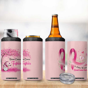 Breast Cancer Awareness 4 in 1 Can Cooler Tumbler In October We Wear Pink Cute Gnome TB10 Print Your Wear