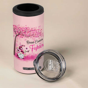 Breast Cancer Awareness 4 in 1 Can Cooler Tumbler In October We Wear Pink Cute Gnome TB10 Print Your Wear