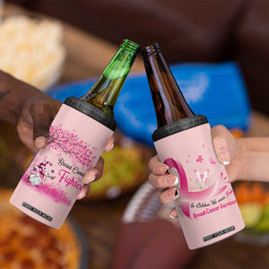 Breast Cancer Awareness 4 in 1 Can Cooler Tumbler In October We Wear Pink Cute Gnome TB10 Print Your Wear