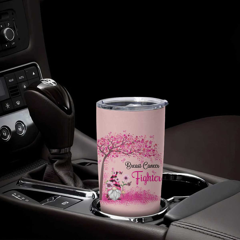 Breast Cancer Awareness Tumbler Cup In October We Wear Pink Cute Gnome TB10 Print Your Wear