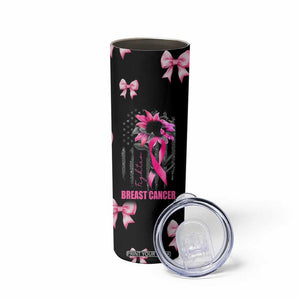Breast Cancer Survivor Skinny Tumbler Pink Ribbon Sunflower USA Flag TB10 Print Your Wear