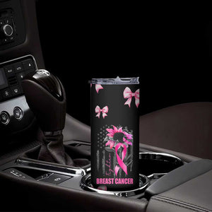 Breast Cancer Survivor Skinny Tumbler Pink Ribbon Sunflower USA Flag TB10 Print Your Wear