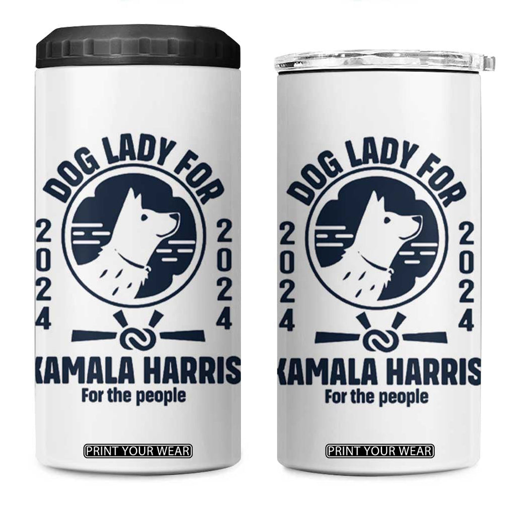 Childless Dog Lady Kamala 4 in 1 Can Cooler Tumbler Harris For The People President 2024 Feminist Womens Power TB10 One Size: 16 oz White Print Your Wear