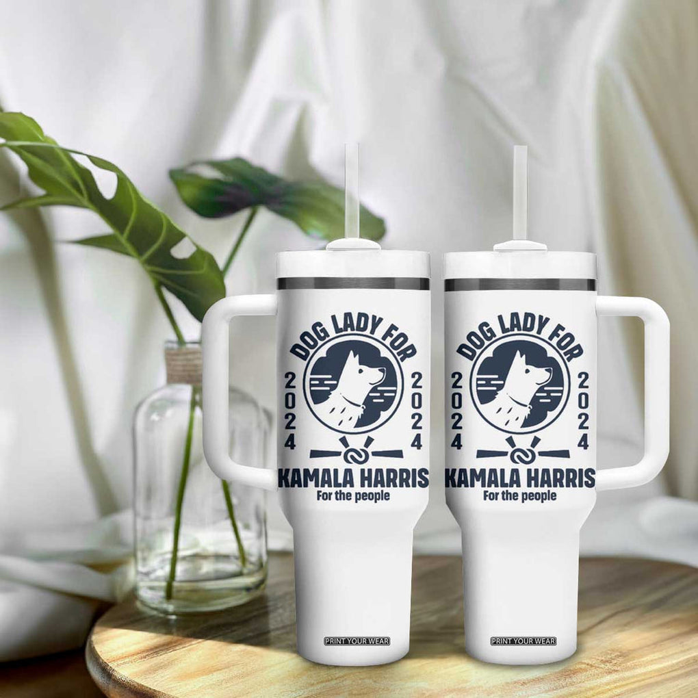 Childless Dog Lady Kamala Tumbler With Handle Harris For The People President 2024 Feminist Womens Power TB10 Print Your Wear