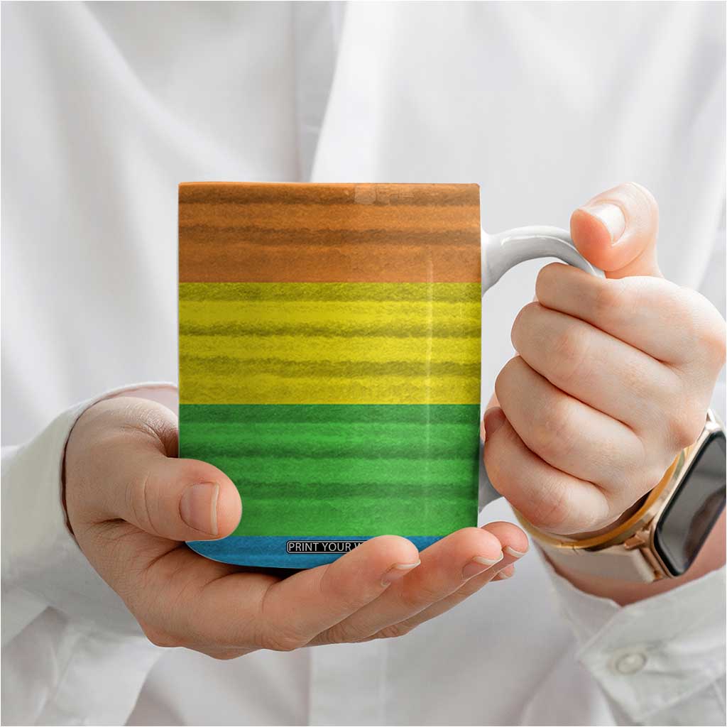 LGBTQ Pride Coffee Mug Kiss Whoever The Fuck You Want LGBT Rainbow Flag TB10 Print Your Wear