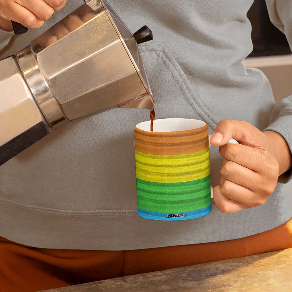 LGBTQ Pride Coffee Mug Kiss Whoever The Fuck You Want LGBT Rainbow Flag TB10 Print Your Wear