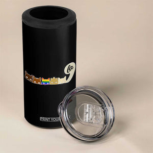 Peace LGBT Kamala Harris Tim Walz 2024 4 in 1 Can Cooler Tumbler Comma La 'Kamala' Childless Cat Ladies Fun Gift TB10 Print Your Wear