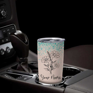 Personalized Gifts for Her Tumbler Cup Custom Name Flower Bridesmaid Proposal Birthday Christmas Gift TB10 Print Your Wear