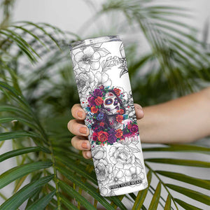 In A World Full Of Princesses Be A Chingona Skinny Tumbler Dia De Los Muertos Flower Spanish Slang TB10 Print Your Wear