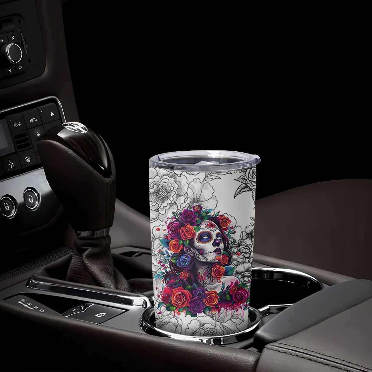 In A World Full Of Princesses Be A Chingona Tumbler Cup Dia De Los Muertos Flower Spanish Slang TB10 Print Your Wear