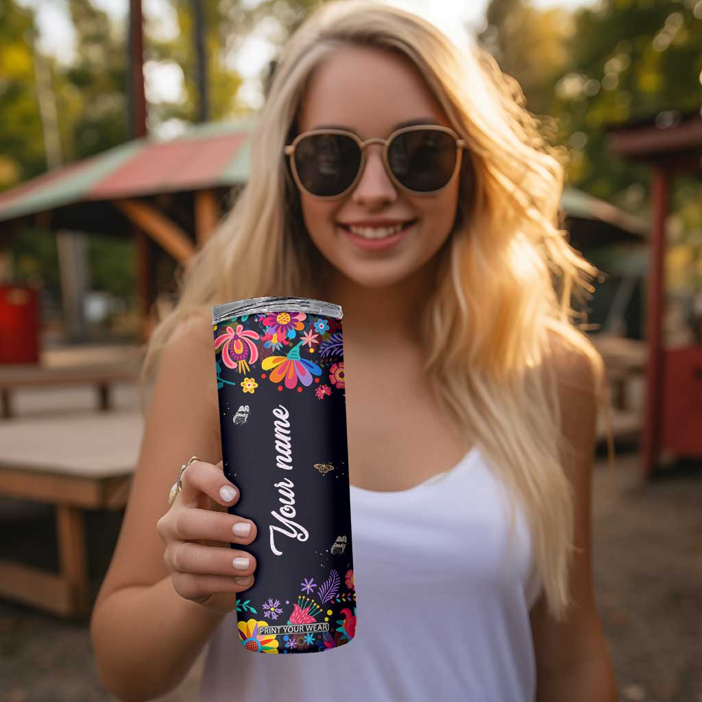 Personalized Chingona Skinny Tumbler - Custom Name Latina Mexican Girl In A World Full Of Princesses Be A Chingona TB10 Print Your Wear