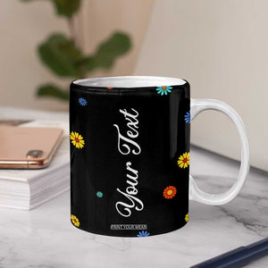 Personalized Sugar Skull Coffee Mug Custom Name Flower Gothic Gifts For Latina Mexican Girls Women TB10 Print Your Wear