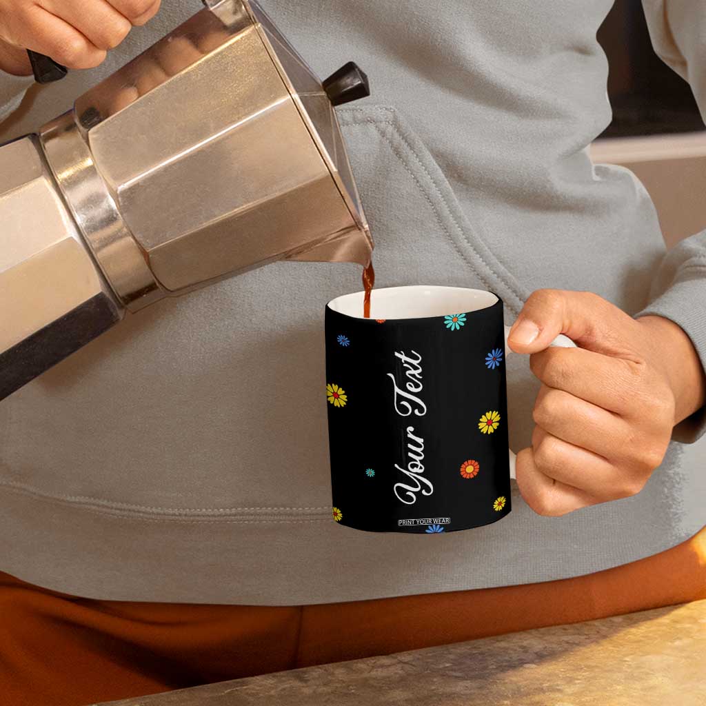 Personalized Sugar Skull Coffee Mug Custom Name Flower Gothic Gifts For Latina Mexican Girls Women TB10 Print Your Wear