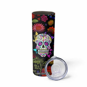 Personalized Gift Skinny Tumbler Custom Name Sugar Skull Mexican Art Birthday Christmas Gifts for Her TB10 Print Your Wear