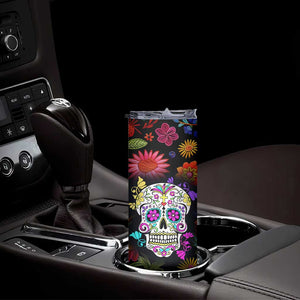 Personalized Gift Skinny Tumbler Custom Name Sugar Skull Mexican Art Birthday Christmas Gifts for Her TB10 Print Your Wear