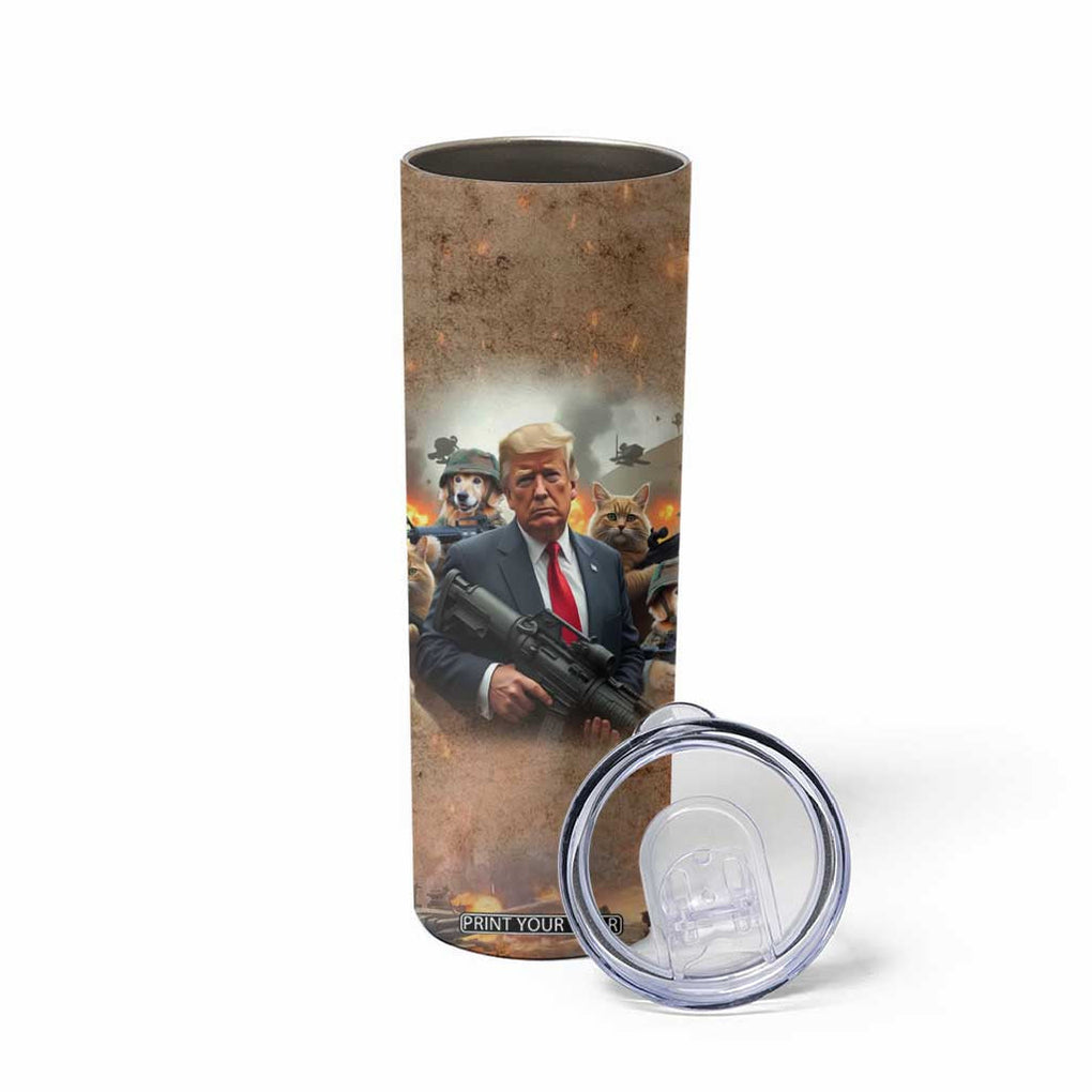 Make Pets Safe Again Trump 2024 Save Our Pets Skinny Tumbler American Flag TB10 Print Your Wear