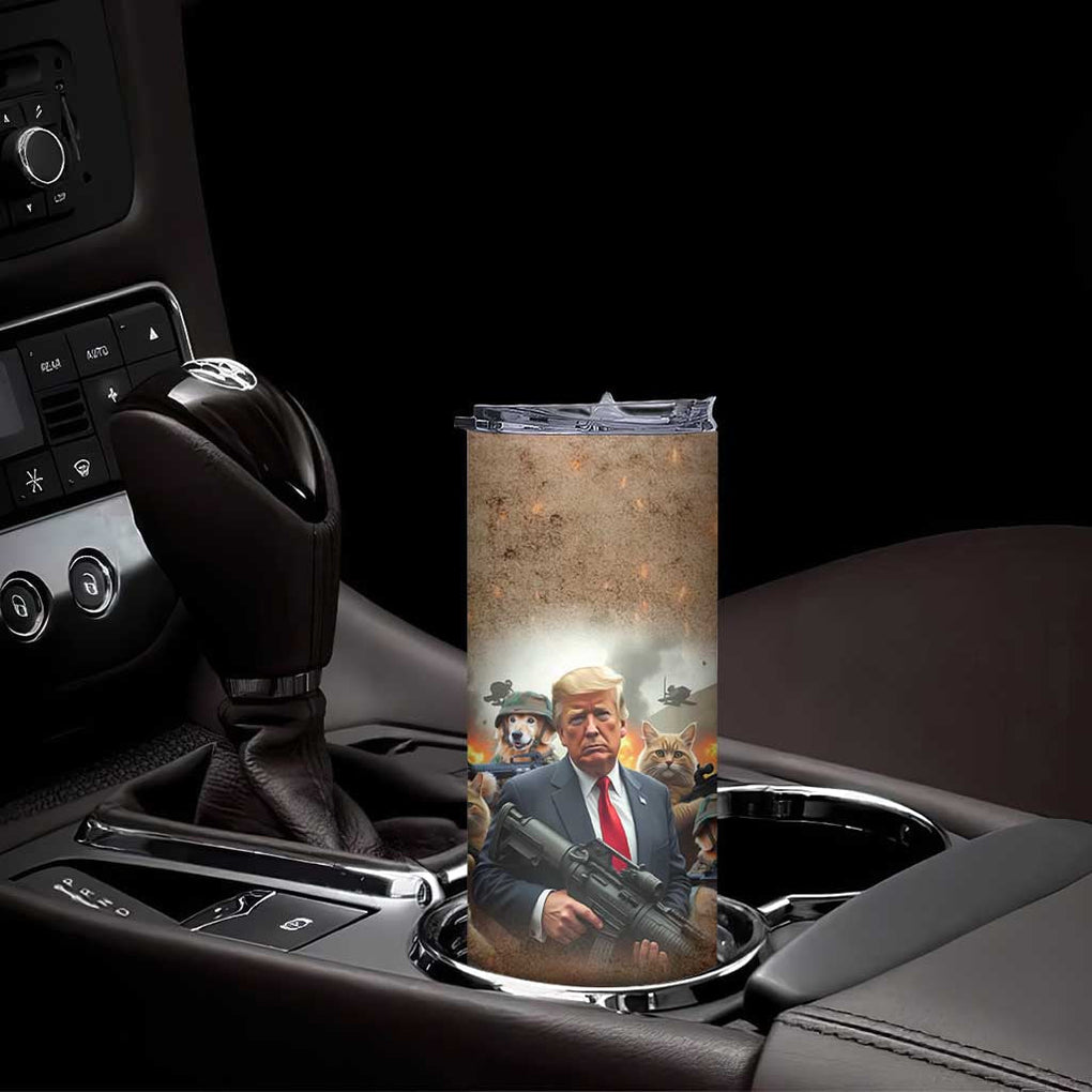 Make Pets Safe Again Trump 2024 Save Our Pets Skinny Tumbler American Flag TB10 Print Your Wear