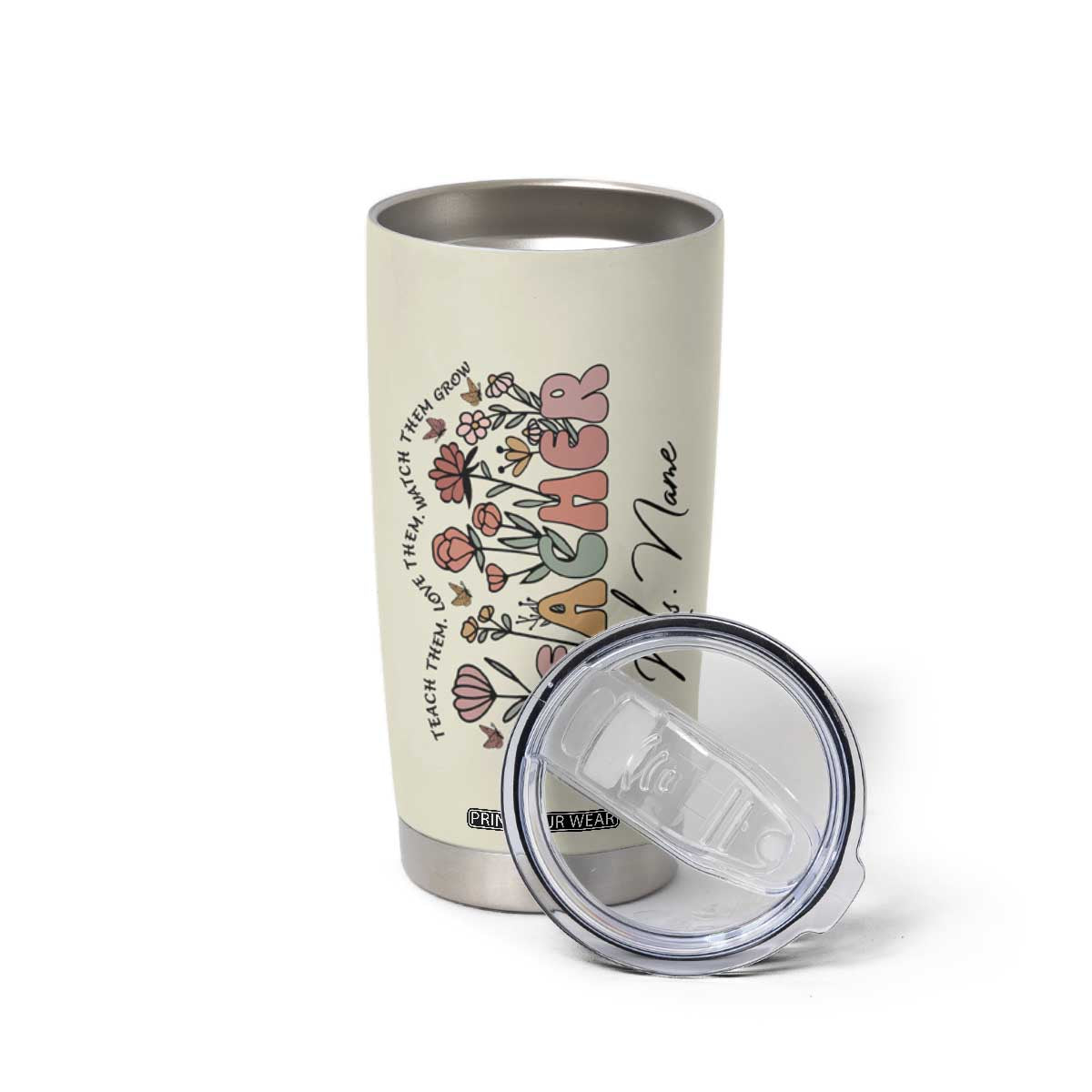 Personalized Teacher Appreciation Gifts Tumbler Cup Custome Name Back to School Thank You Christmas Gift Bulk TB10 Print Your Wear