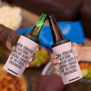 Funny Coworker Gifts 4 in 1 Can Cooler Tumbler Work Forecast Sarcastic Gag Present for Boss Employer Pink TB10 Print Your Wear