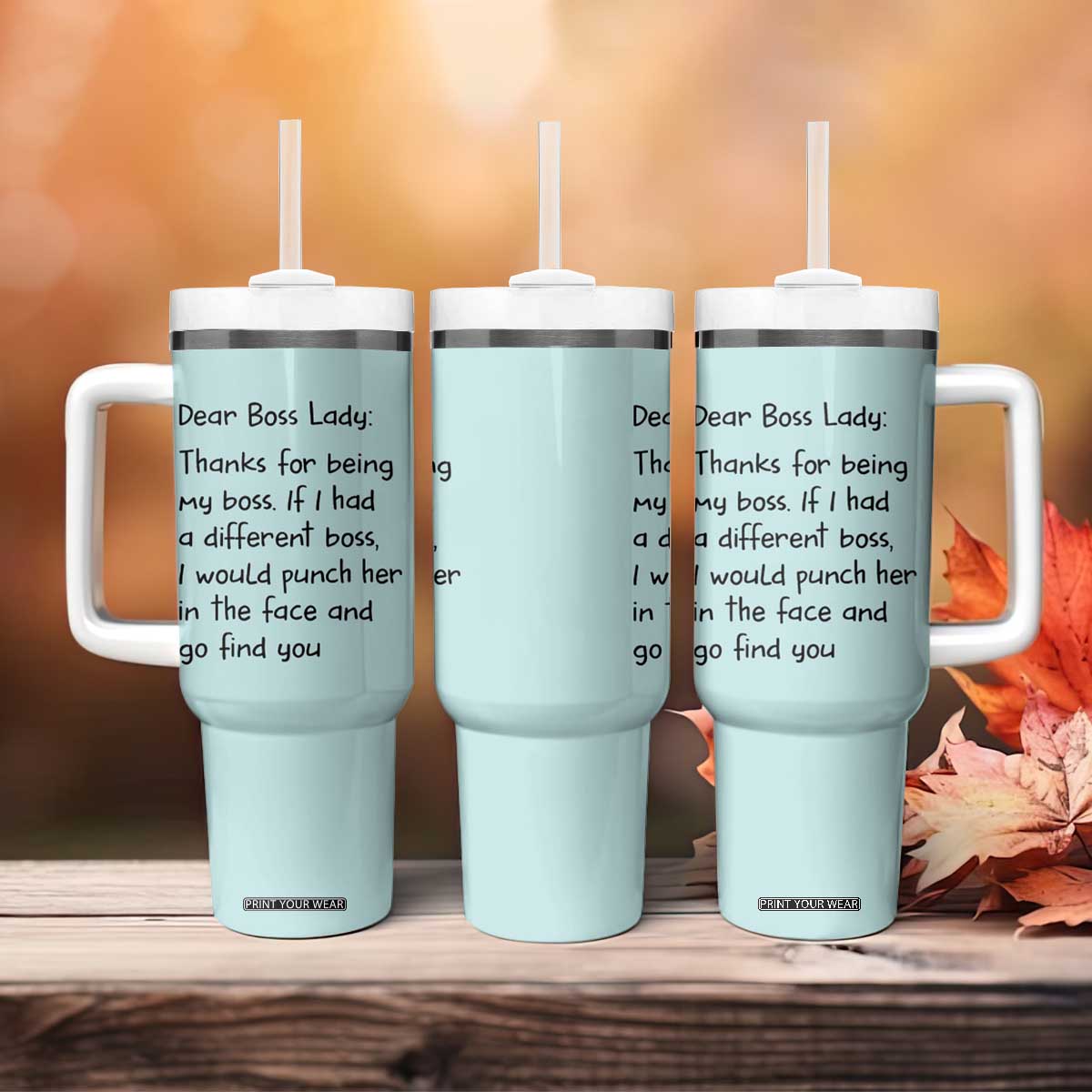 Funny Boss Gifts for Women Tumbler With Handle Bosses Day Funny Boss Lady Gift Ideas TB10 Print Your Wear