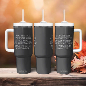 Gift for Boss Tumbler With Handle You Are The Luckiest Boss In The World TB10 Print Your Wear