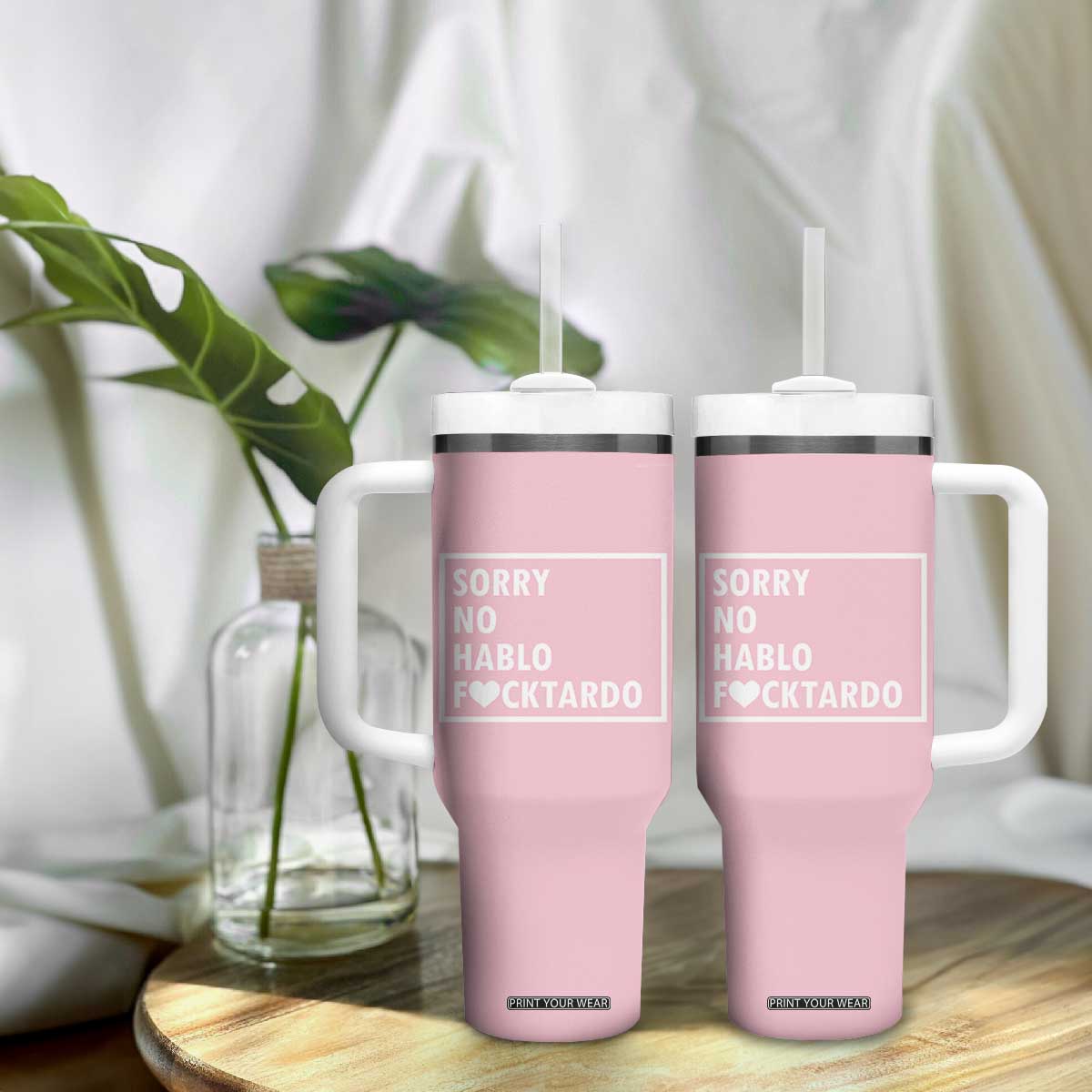 Sorry No Hablo Fuctardo Tumbler With Handle Men Women Office Work Employee Boss Coworkers Friends TB10 Print Your Wear