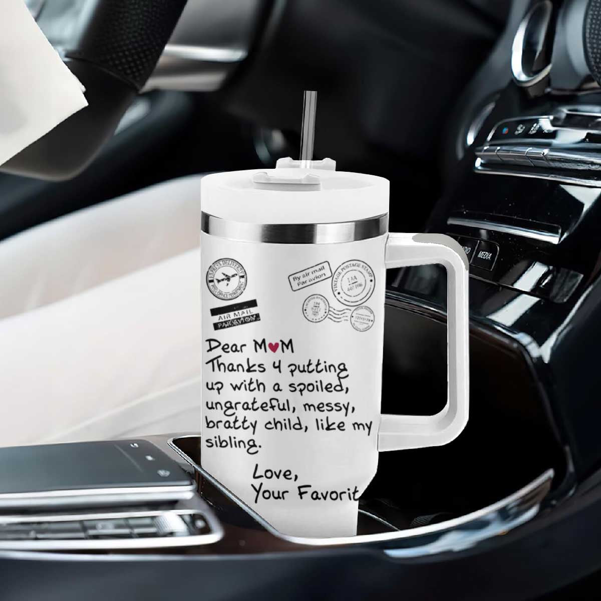 Mothers Day Mom Gifts Tumbler With Handle Love, Your Favorite Best Birthday Presents TB10 Print Your Wear