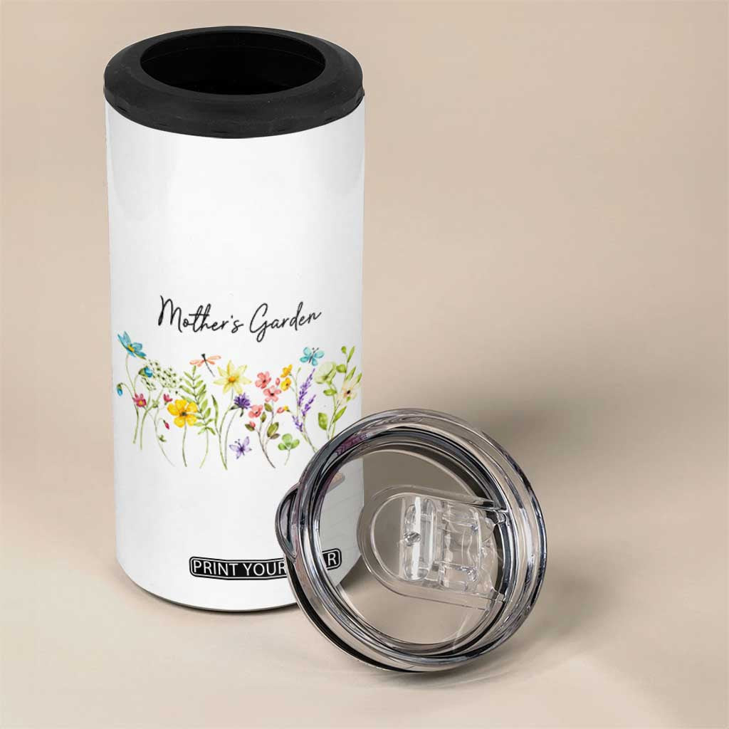 Mothers Garden 4 in 1 Can Cooler Tumbler Mother's Day Flower Mom Gifts TB10 Print Your Wear