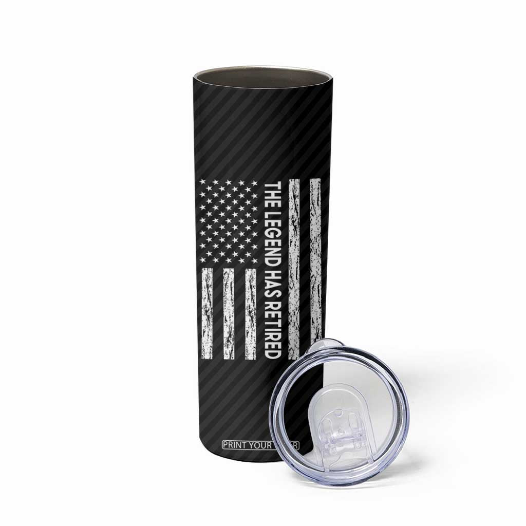 The Legend Has Retired Skinny Tumbler Goodbye Present Farewell Gifts For Coworker US Flag TB10 Print Your Wear