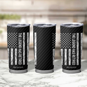 The Legend Has Retired Tumbler Cup Goodbye Present Farewell Gifts For Coworker US Flag TB10 Print Your Wear