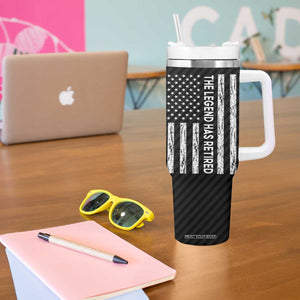 The Legend Has Retired Tumbler With Handle Goodbye Present Farewell Gifts For Coworker US Flag TB10 Print Your Wear