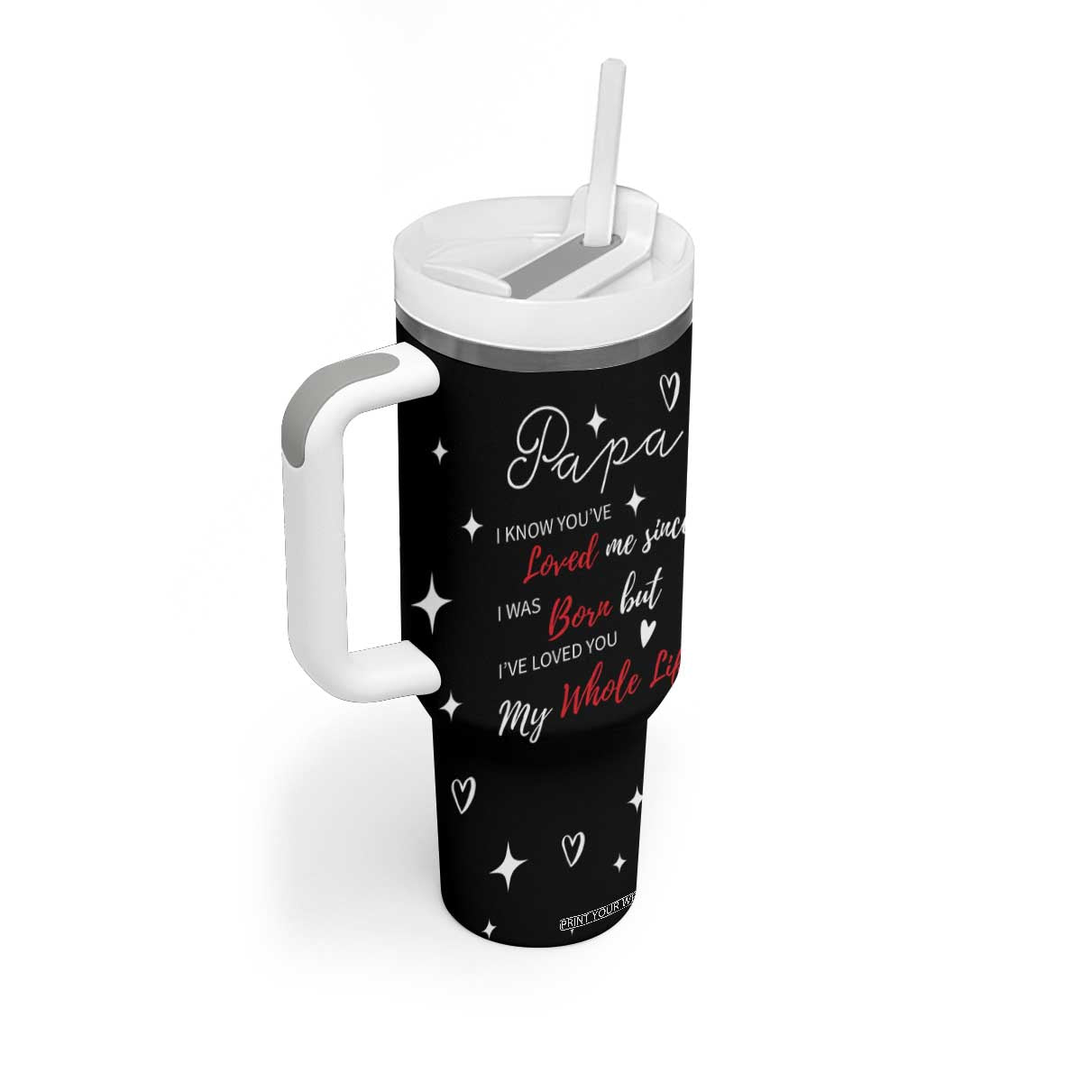 Gifts For Dad Tumbler With Handle I Love You Dad Gift from Daughter Son TB10 Print Your Wear