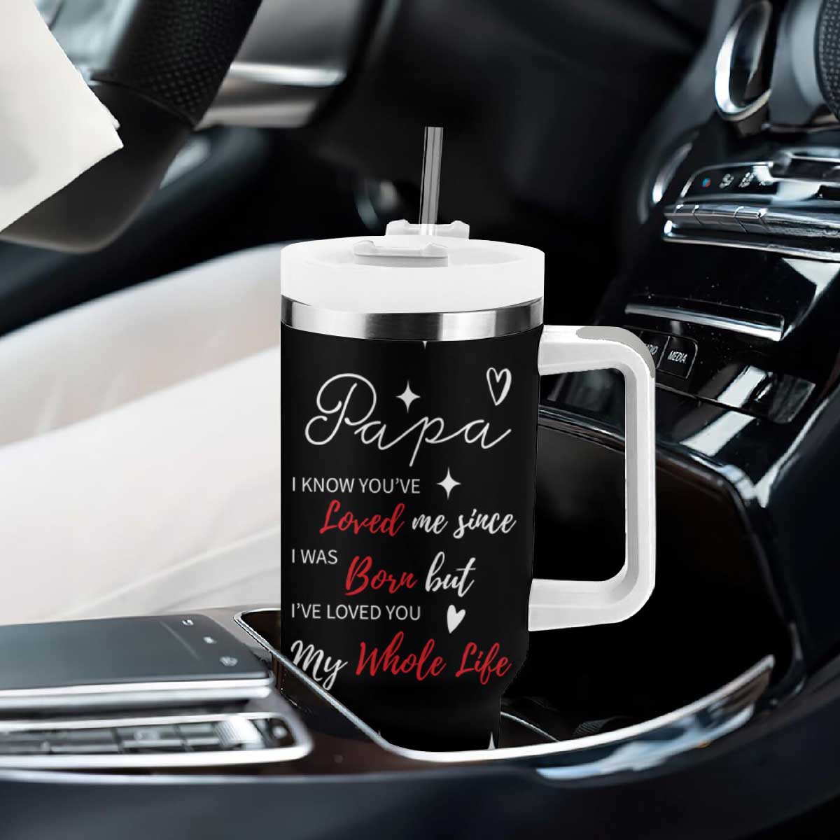 Gifts For Dad Tumbler With Handle I Love You Dad Gift from Daughter Son TB10 Print Your Wear