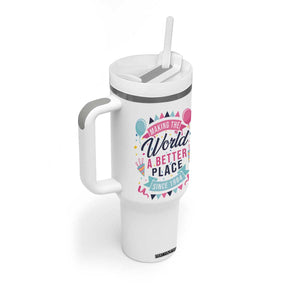 42th Birthday Gifts For Women Tumbler With Handle Making The World A Better Place Since 1984 TB10 Print Your Wear