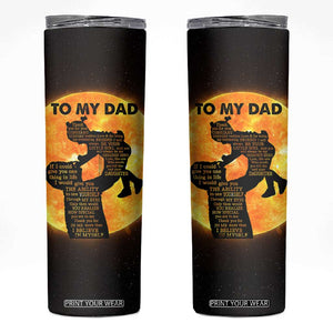 Dad Gifts From Daughter Skinny Tumbler Fathers Day Girl Dad TB10 Black Print Your Wear