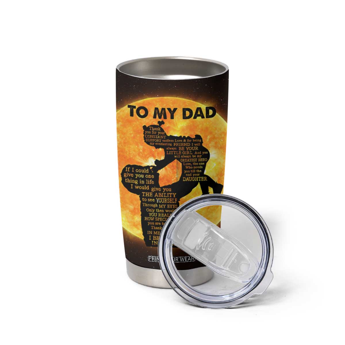 Dad Gifts From Daughter Tumbler Cup Fathers Day Girl Dad TB10 Print Your Wear