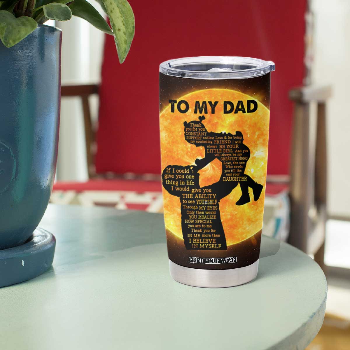 Dad Gifts From Daughter Tumbler Cup Fathers Day Girl Dad TB10 Print Your Wear