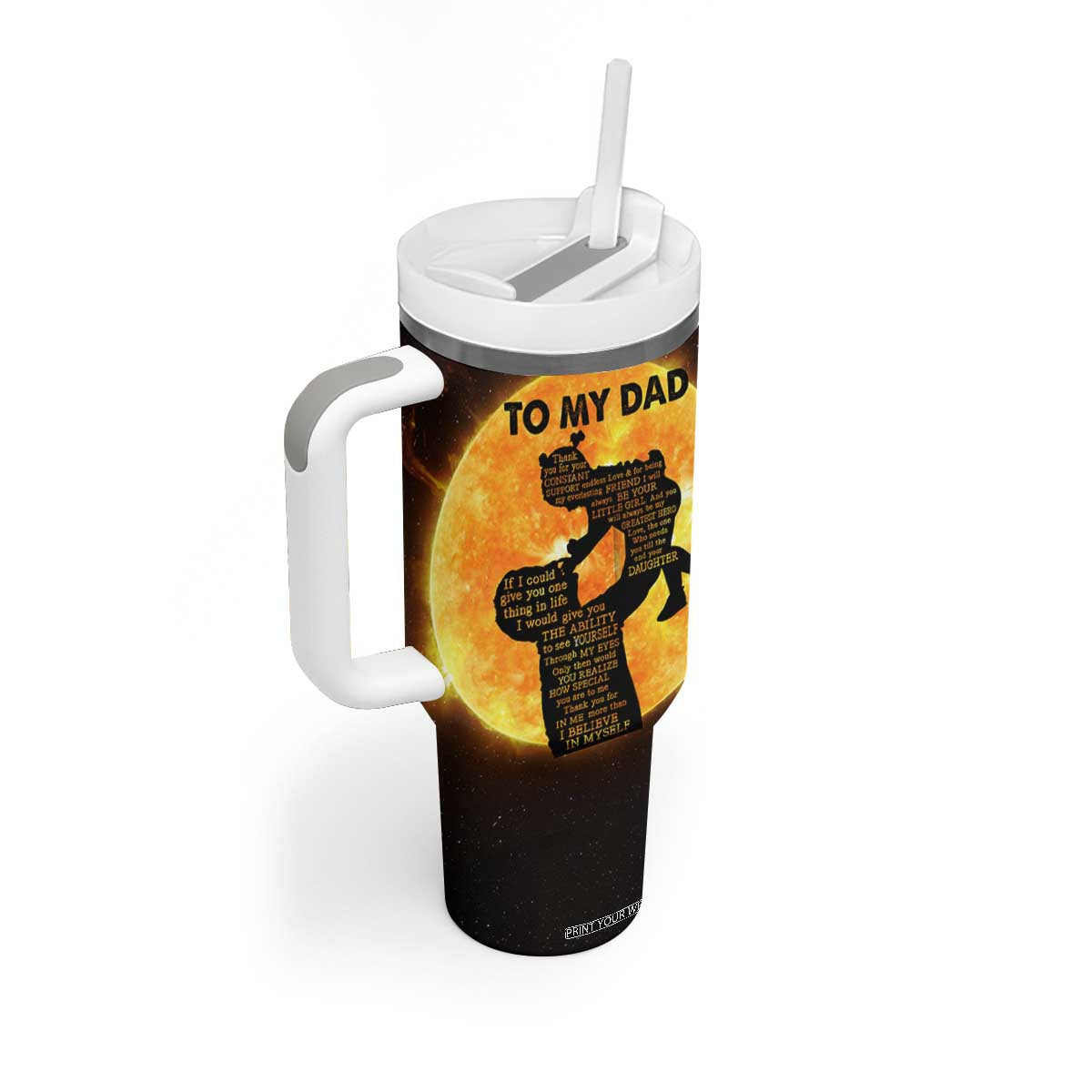 Dad Gifts From Daughter Tumbler With Handle Fathers Day Girl Dad TB10 Print Your Wear