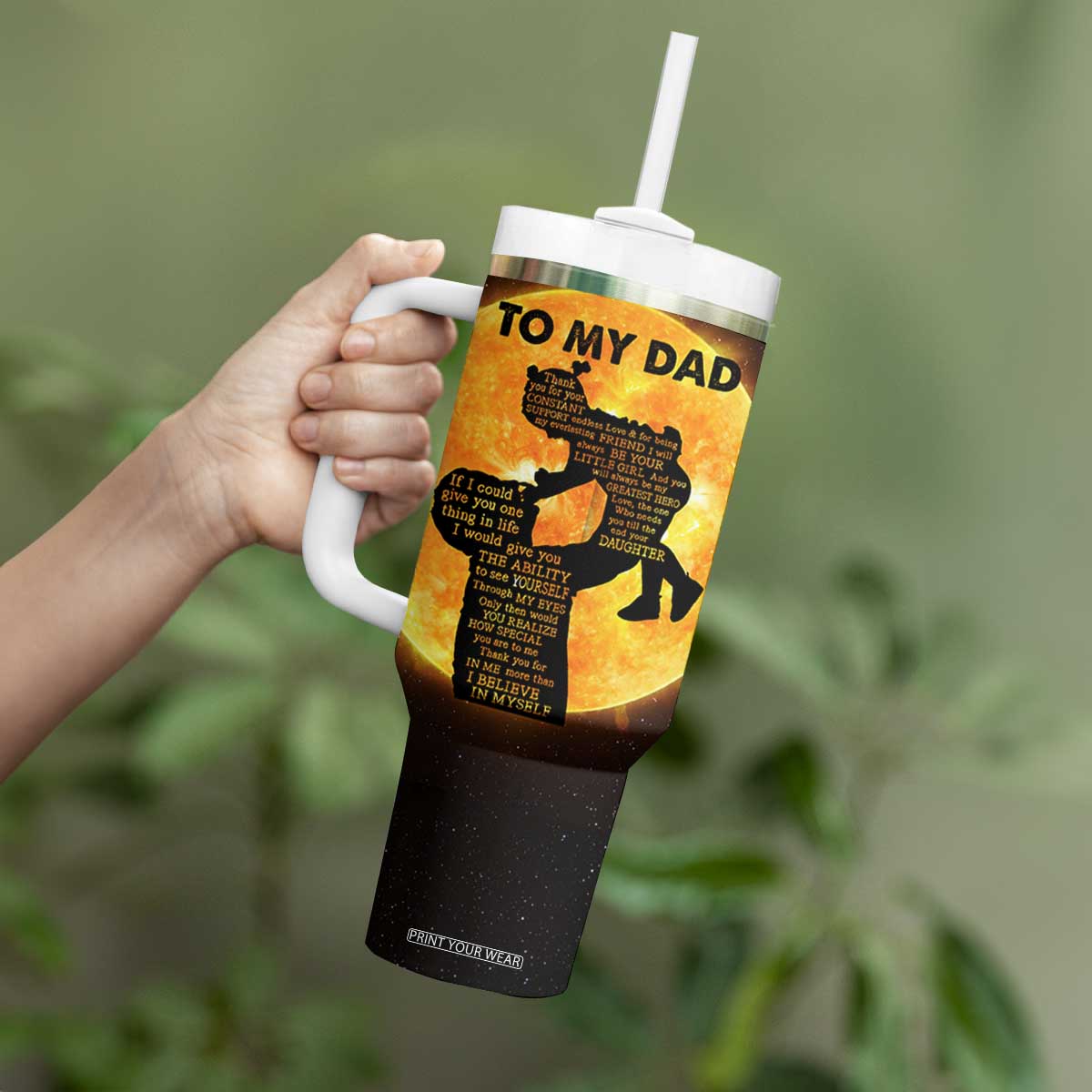 Dad Gifts From Daughter Tumbler With Handle Fathers Day Girl Dad TB10 Print Your Wear