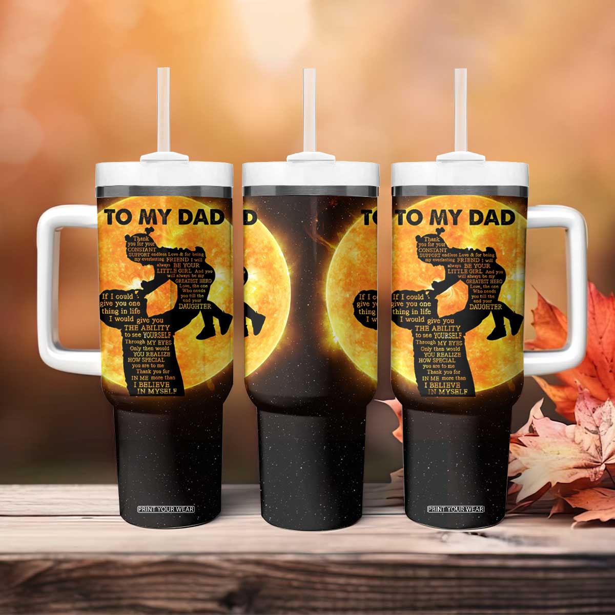 Dad Gifts From Daughter Tumbler With Handle Fathers Day Girl Dad TB10 Print Your Wear