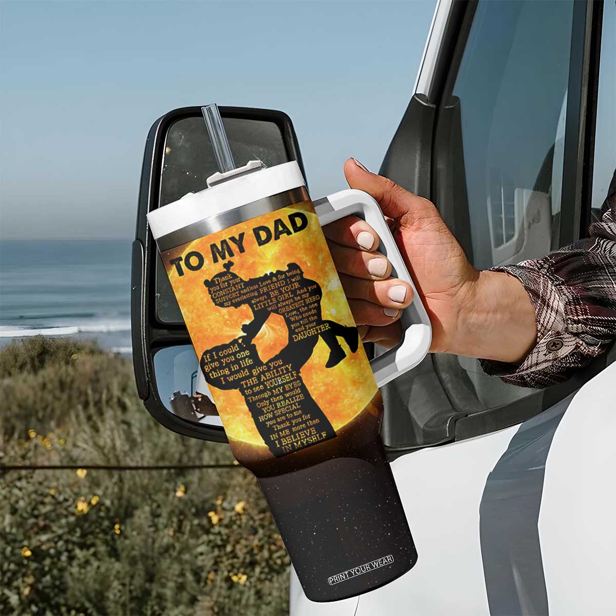 Dad Gifts From Daughter Tumbler With Handle Fathers Day Girl Dad TB10 Print Your Wear