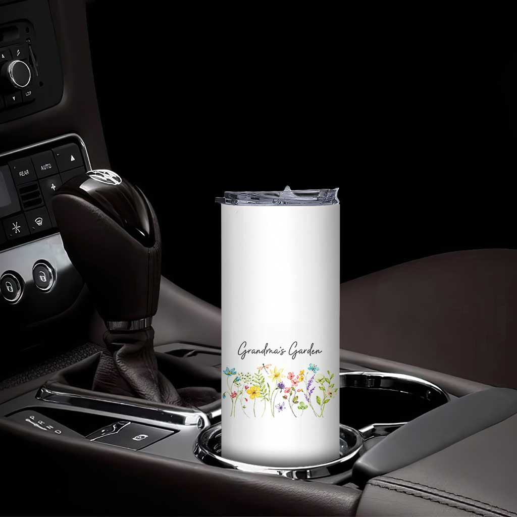 Grandmas Garden Skinny Tumbler Mother's Day Flower Grandma Gifts TB10 Print Your Wear