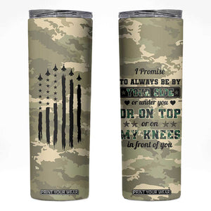 Anniversary Gift For Men Skinny Tumbler I Promise To Always Be By Your Side Camo Valentines Day TB10 Camo Print Your Wear